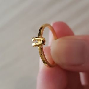 Gorjana Initial Ring - "U"